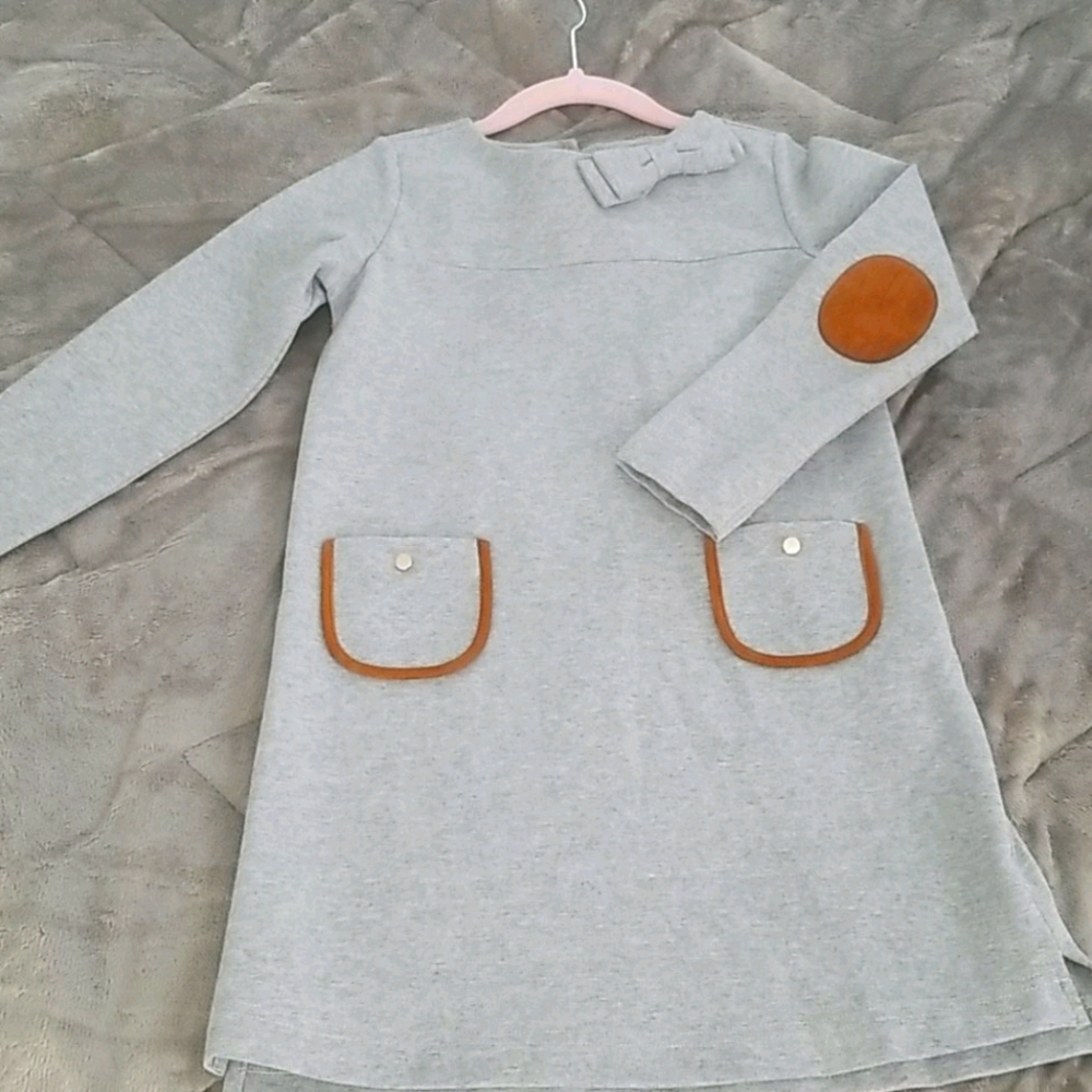HOPE & HENRY GRAY DRESS GIRLS SIZE 6